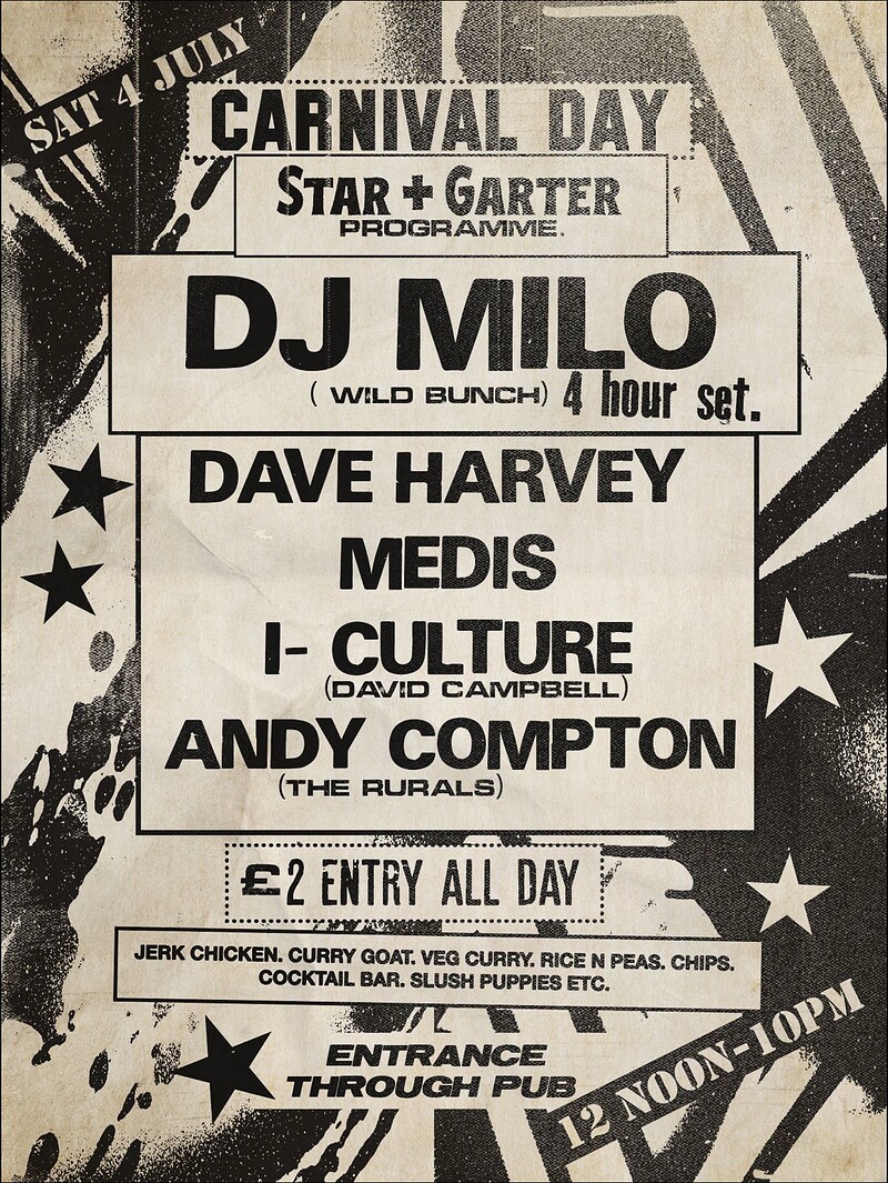 Carnival @ S&G at THE STAR AND GARTER, 33 Brook RD. Bristol. BS6 5LR
