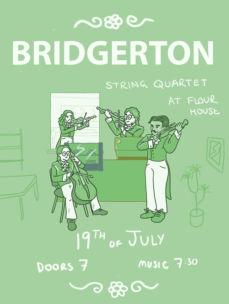 The Dulcet Quartet presents the music from “Bridgerton” at Flour house cafe