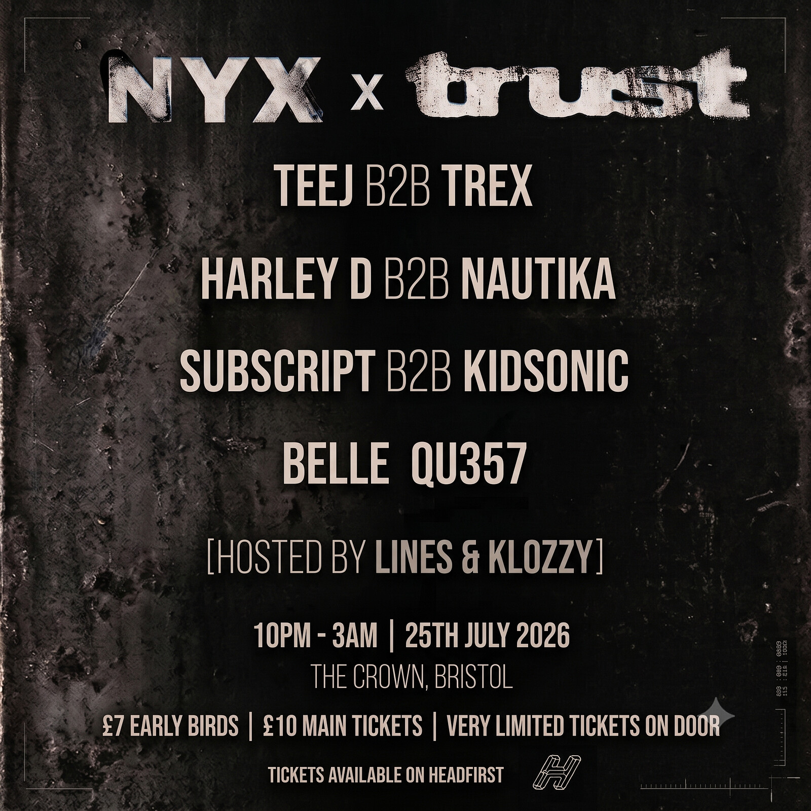 NYX Recordings X Trust Audio | Bristol at The Crown