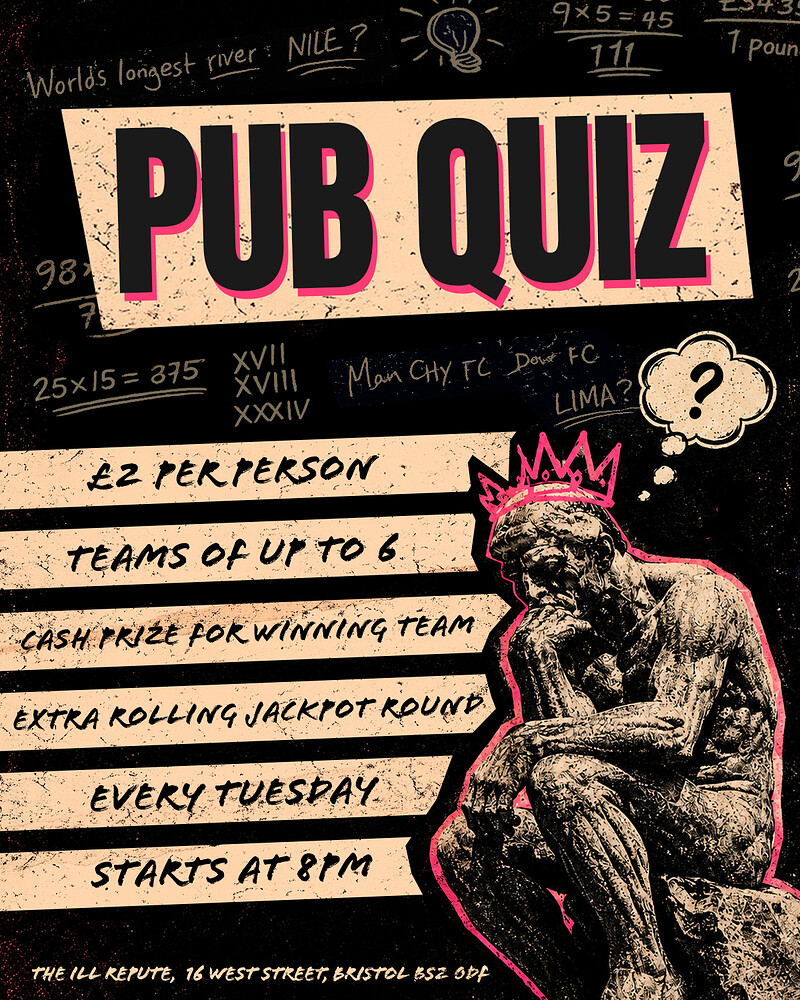 The Ill Repute Pub Quiz at The Ill Repute