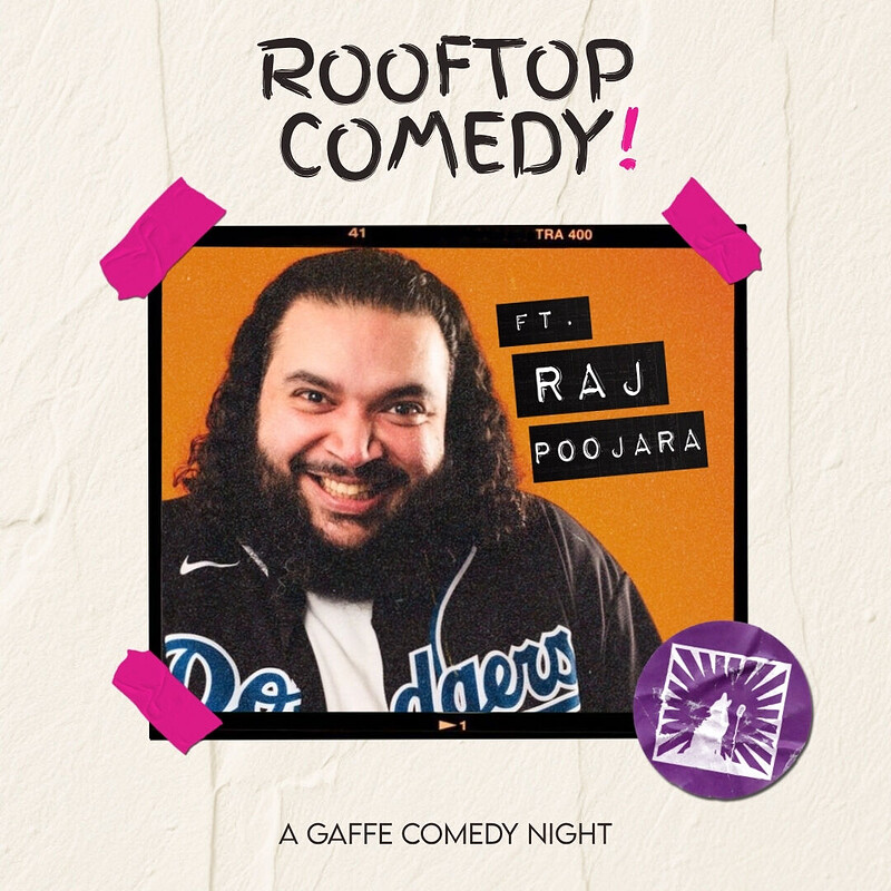 Rooftop Comedy Headliner: Raj Poojara at Mr Wolfs Rooftop