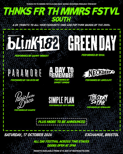 THNKS FR TH MMRS FSTVL (SOUTH) 2026 FT DANNY WRIGHT AS BLINK 182