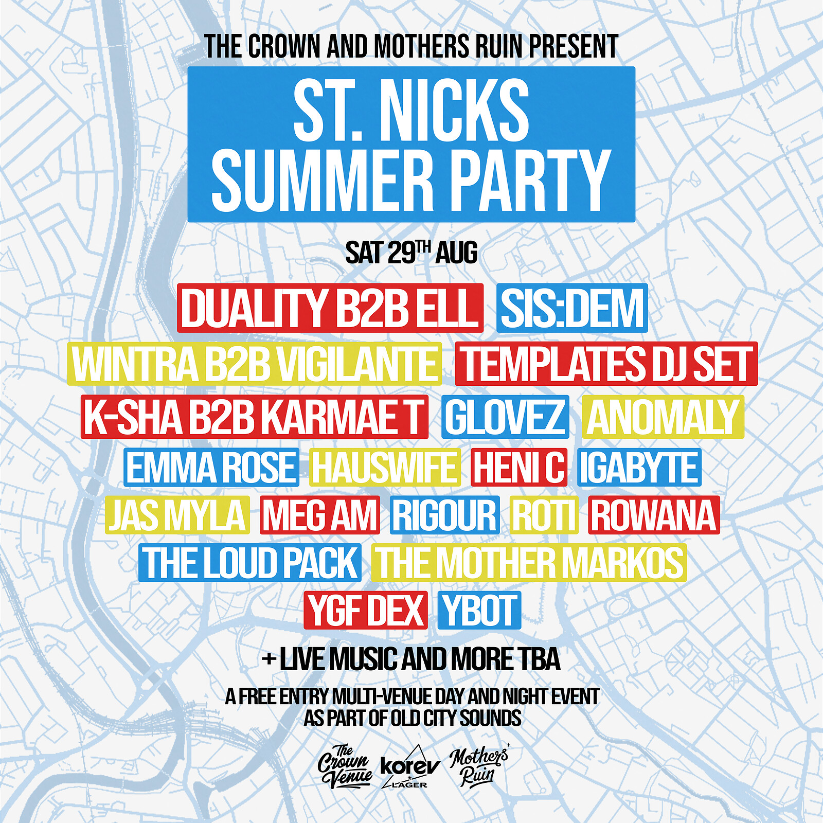 St. Nicks Summer Party: Rave It Up, Burst Radio, Get Weird + more at The Mothers Ruin