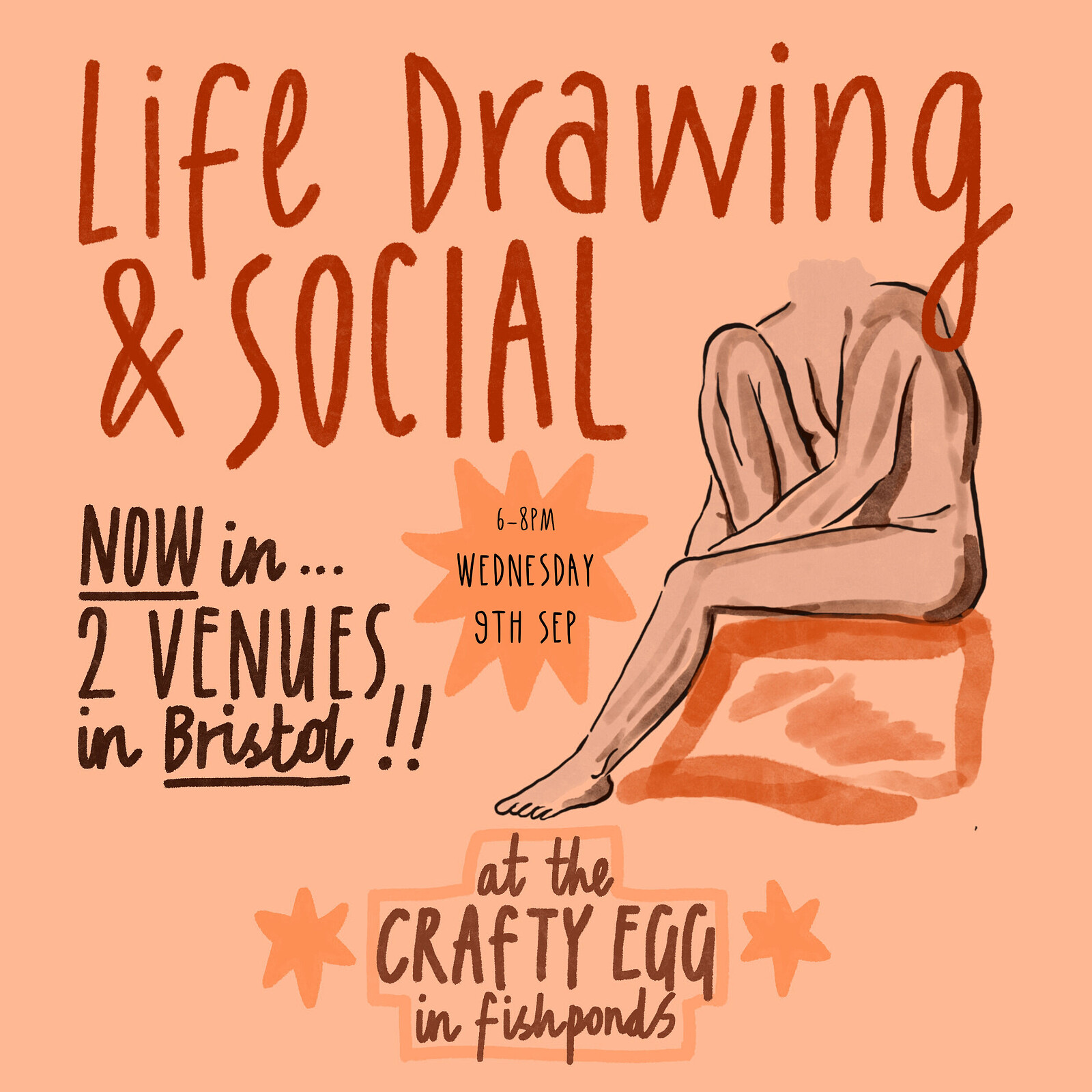 Life Drawing & Social at The Crafty Egg (Fishponds)