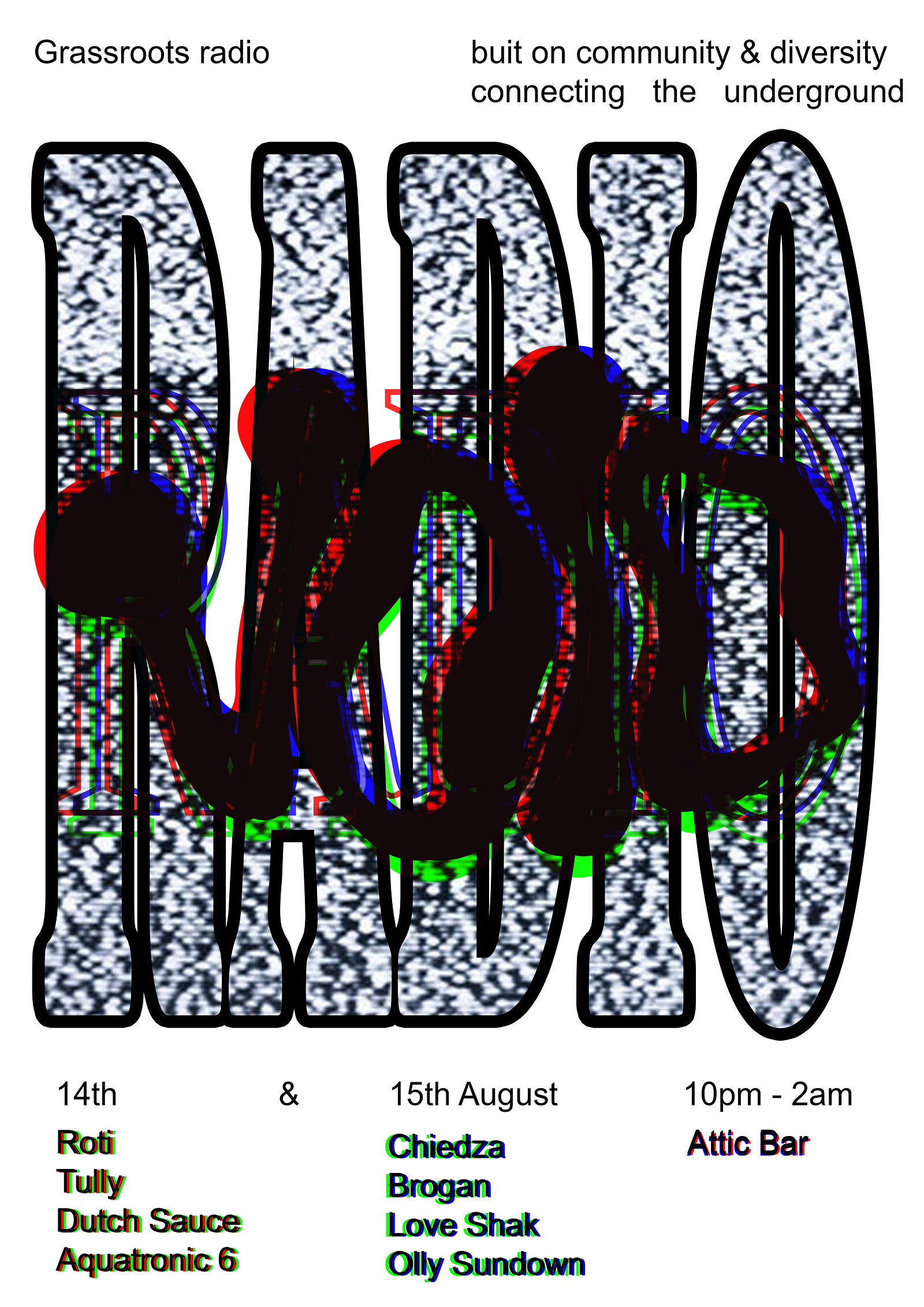 Void Radio Takeover: Chiedza, Brogan, Love Shak, Olly Sundown at The Full Moon & Attic Bar