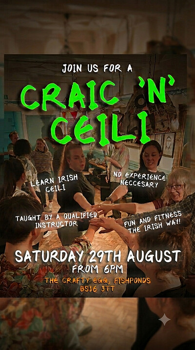 Craic 'N' Ceili - Crafty Egg Fishponds at The Crafty Egg (Fishponds)