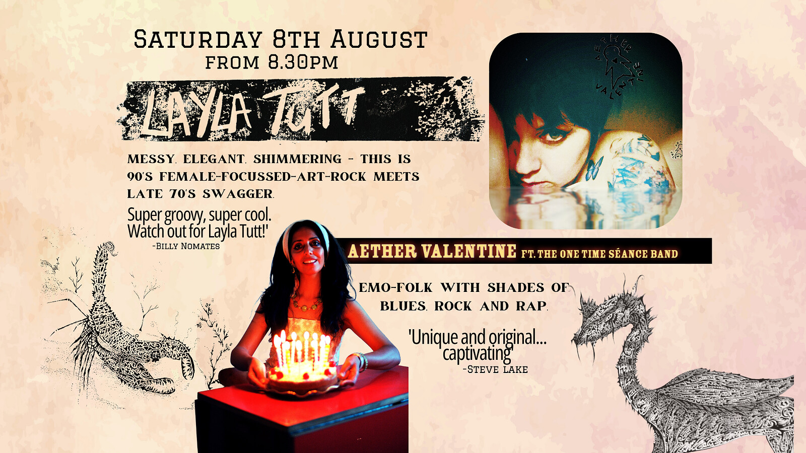 Layla Tutt & Aether Valentine ft The One Time Seance Band at Kingsdown Vaults