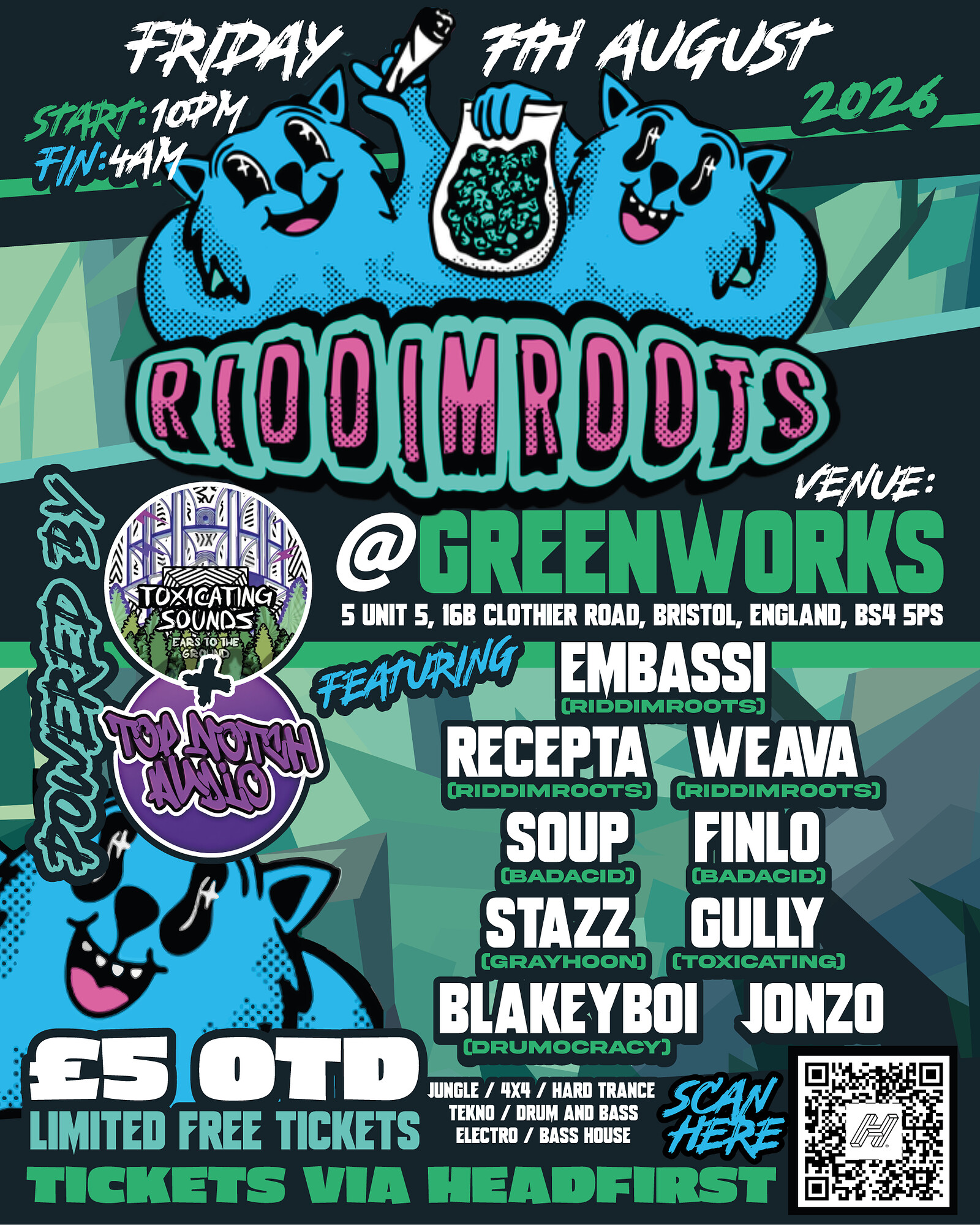 Riddim Roots August Ascension at Green Works