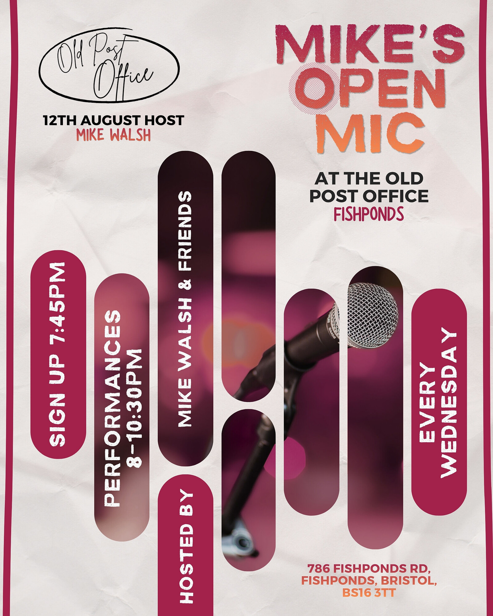 Mike's Open Mic at The Old Post Office at The Old Post Office, Fishponds
