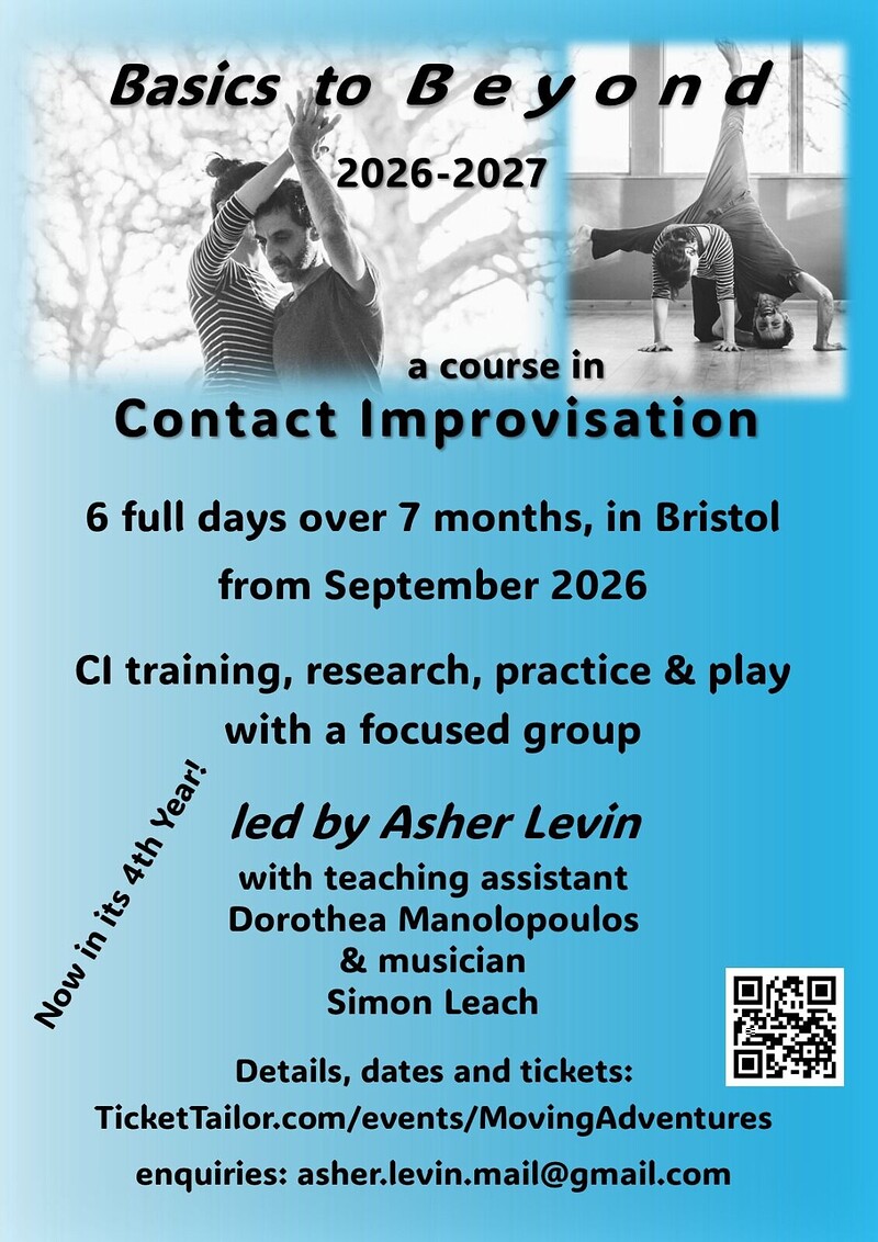 "Basics to Beyond" Contact Improvisation Course with Asher Levin at St Michael's Parish Hall, Park Lane, BS2 8BE