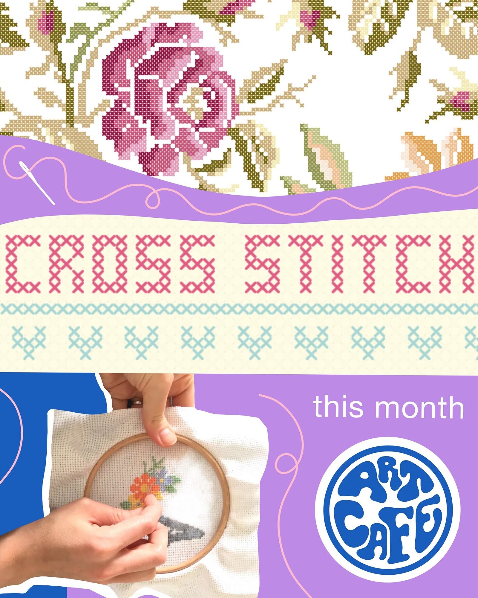 Art Cafe x Karma Cross Stitch at Peggy's Coffee and Cake - Gloucester Rd