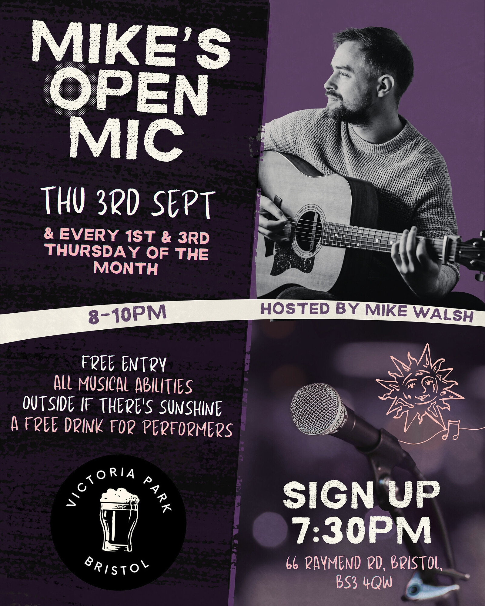 Mike's Open Mic at The Victoria Park