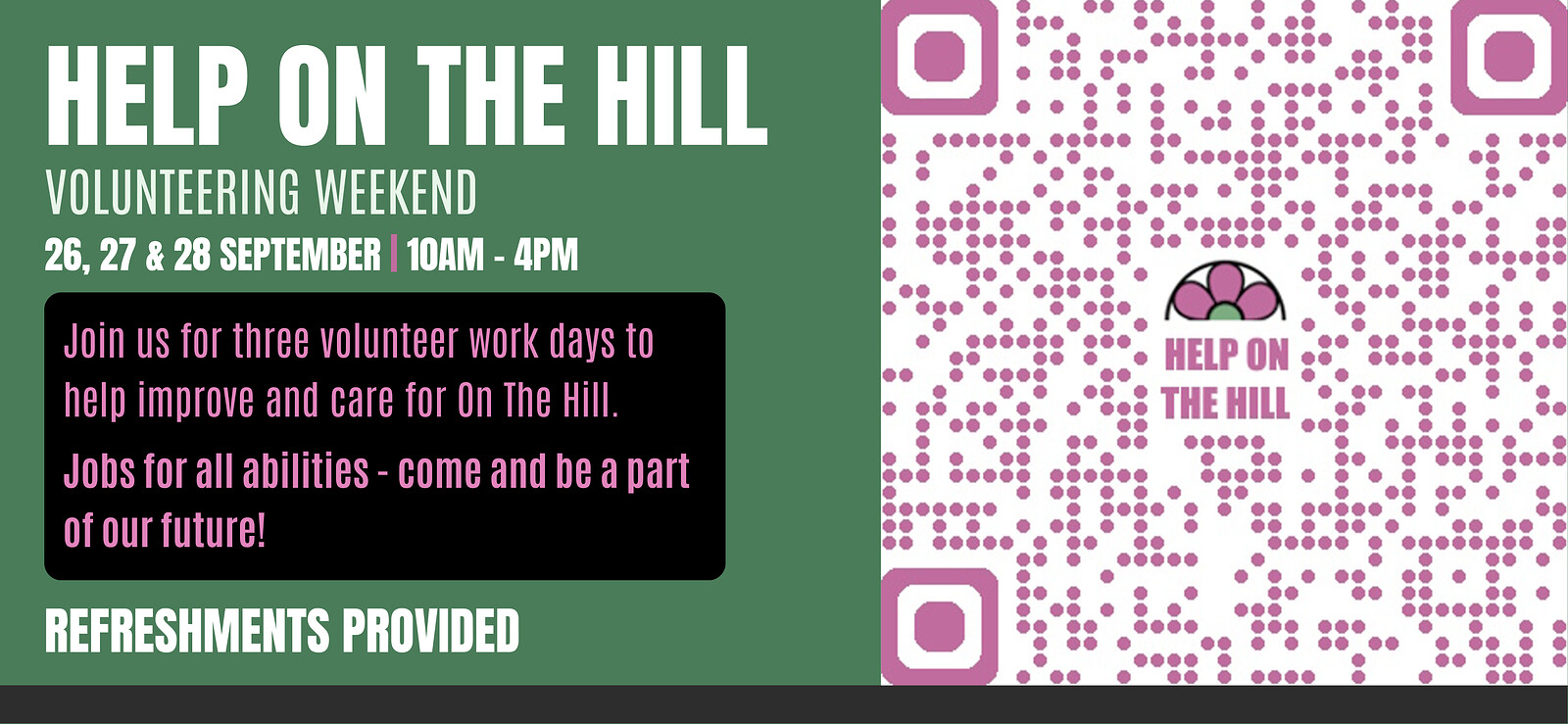 Help On The Hill Volunteering Weekend at On The Hill