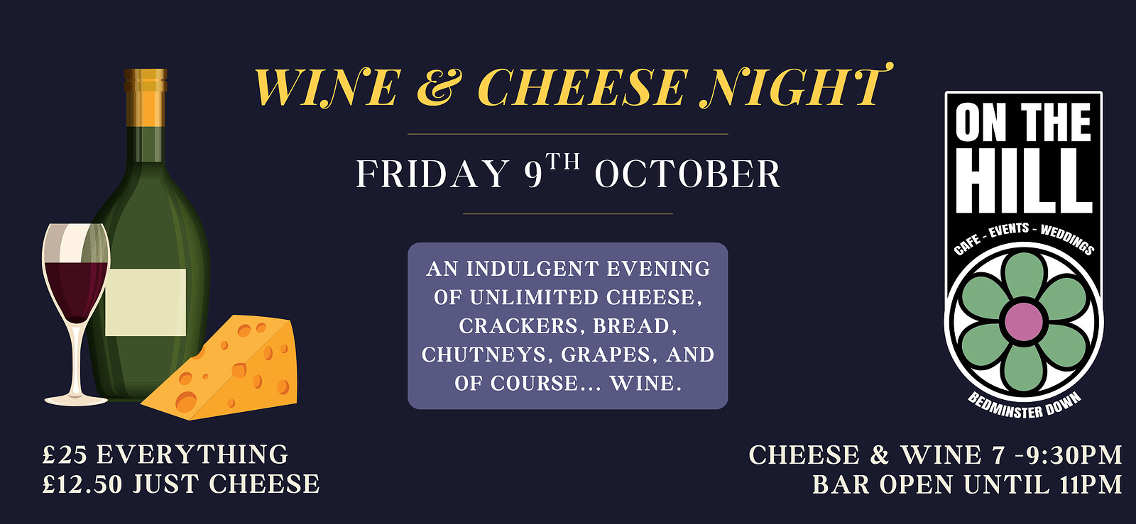 Wine & Cheese Night at On The Hill