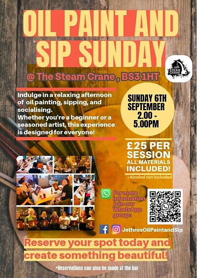 Oil Paint and Sip Sunday at The Steam Crane