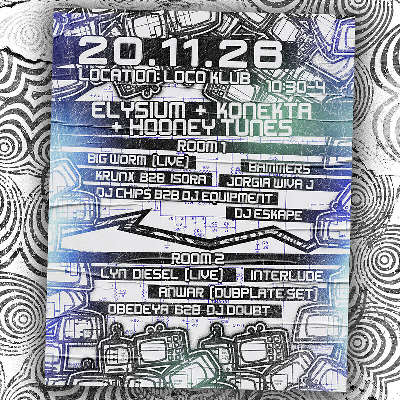 Elysium X Konekta X Hooney Tunes at Loco Klub