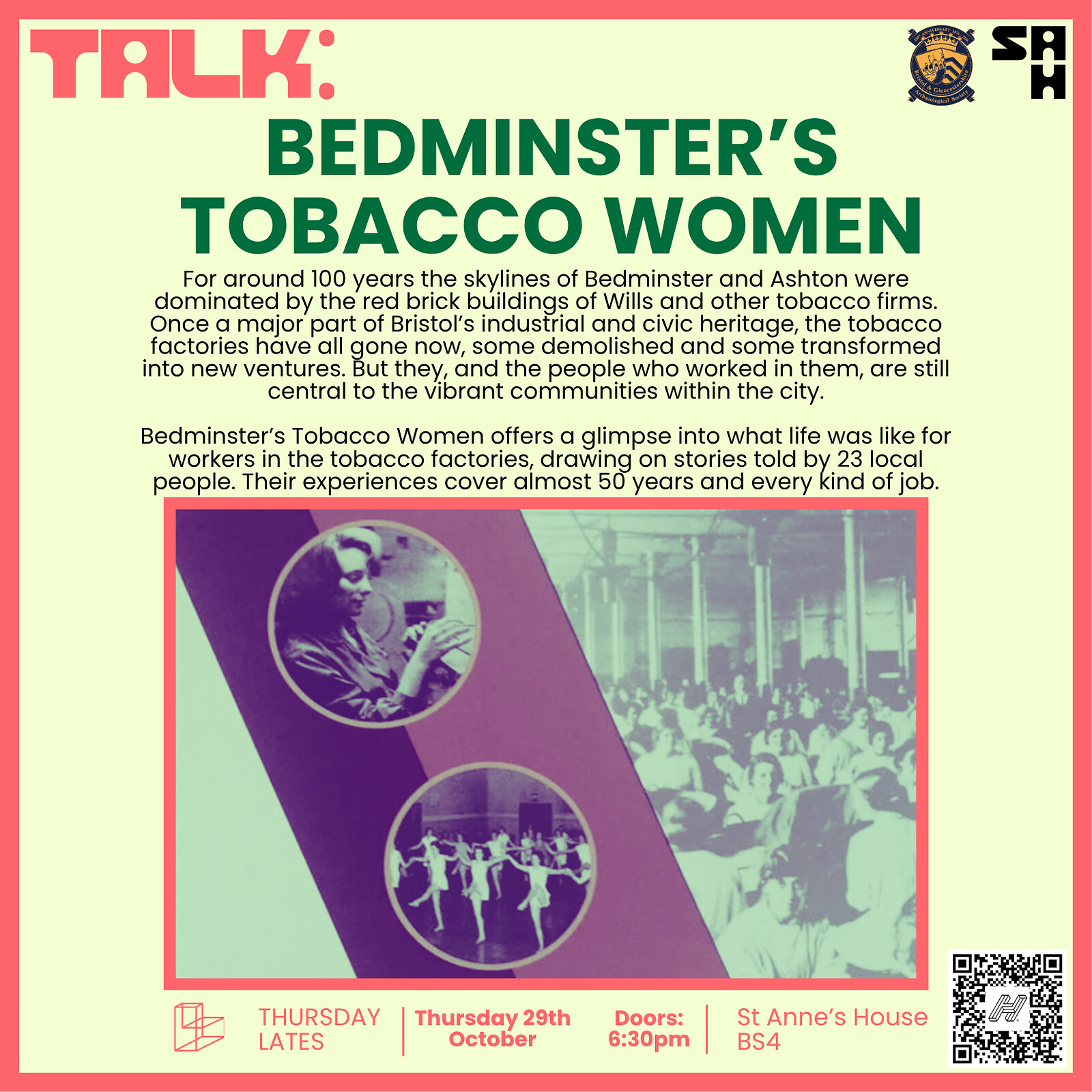 Talk: Bedminster's Tobacco Women at St Anne's House (BS4)