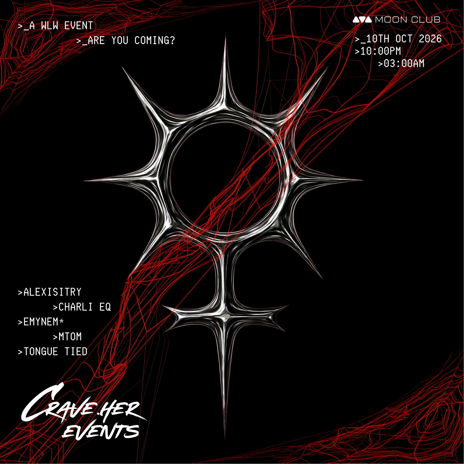 CRAVE HER: HEXED at The Moon Club