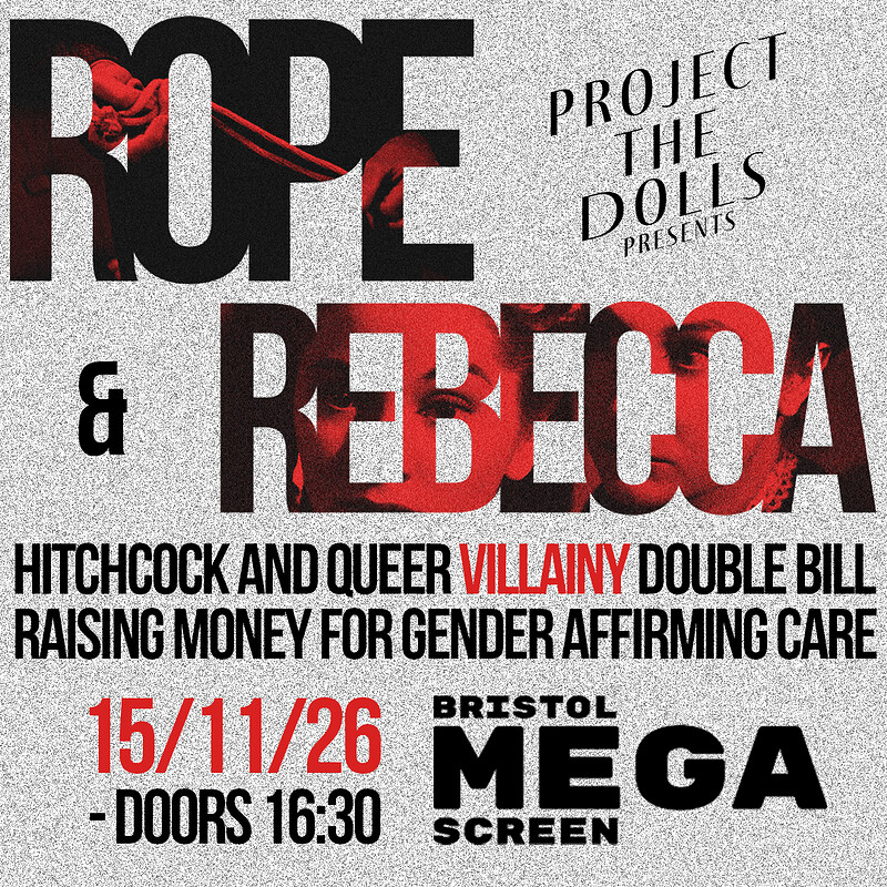 Hitchcock and Queer Villainy: Rope  PG 5.00pm at Bristol Mega Screen