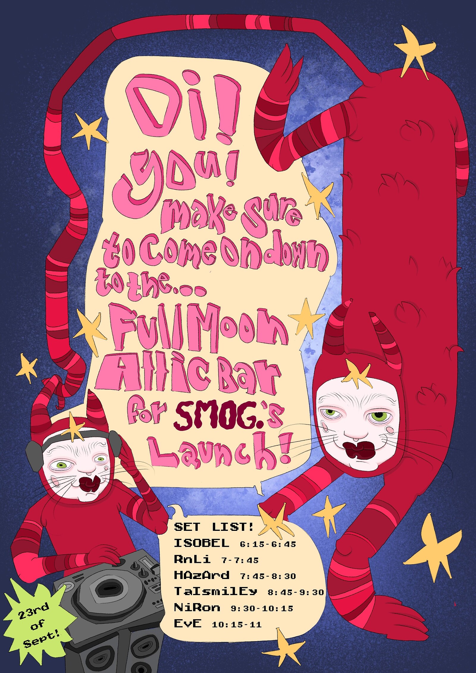 SMOG MAG LAUNCH EVENT at The Full Moon & Attic Bar