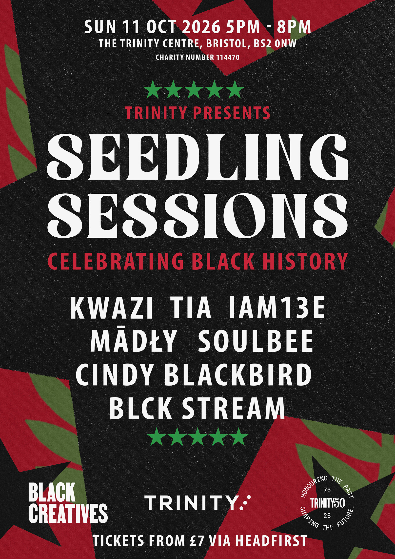 Seedling Sessions celebrating Black History Month at The Trinity Centre