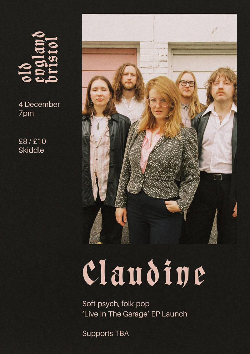 Claudine 'in the Garage' EP Launch | Support TBA at The Old England Pub