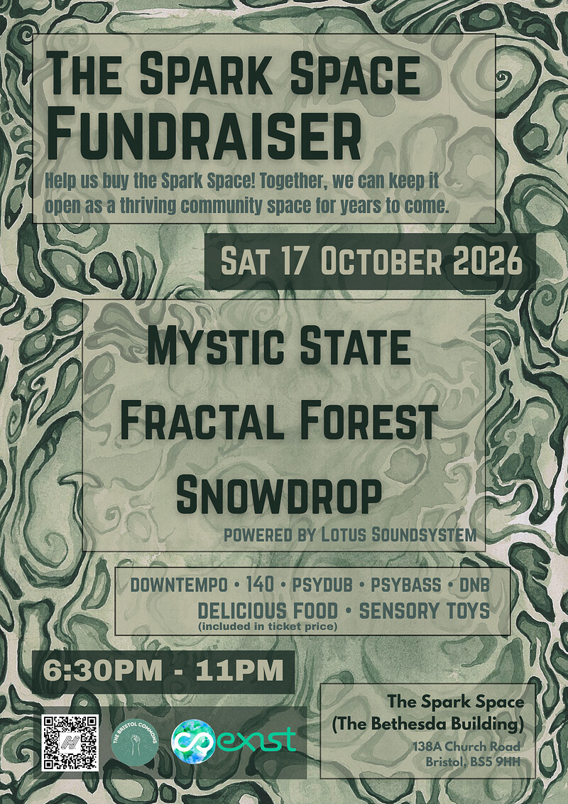 The Spark Space BS5 Fundraiser - Mystic State, Fractal Forest, Snowdrop at The Spark Space (Bethesda Building) BS5 9HH
