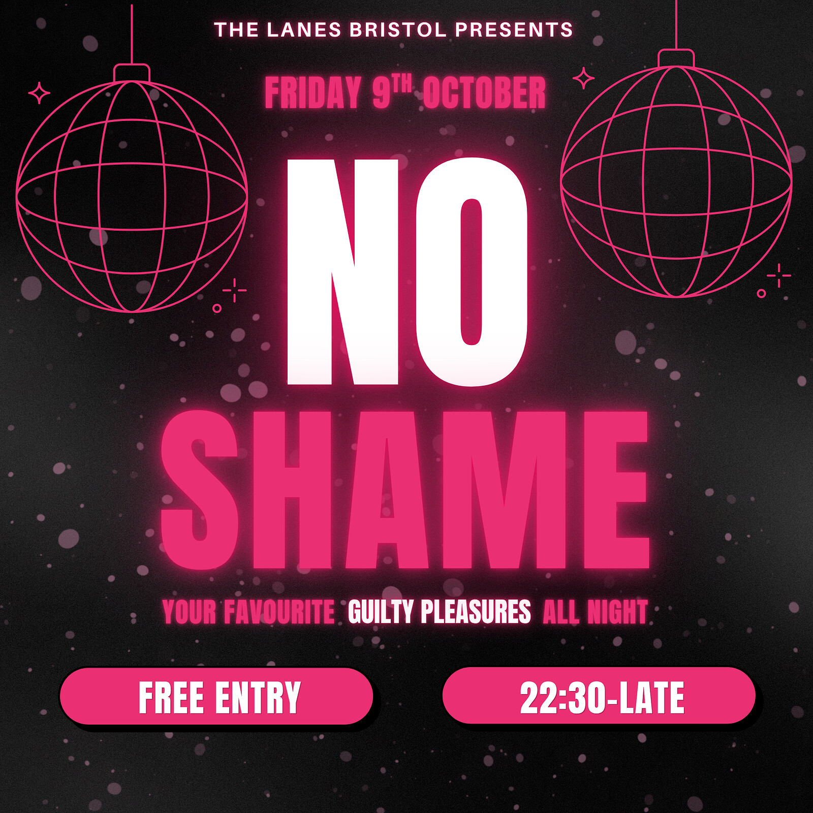 NO SHAME - Guilty Pleasures at The Lanes