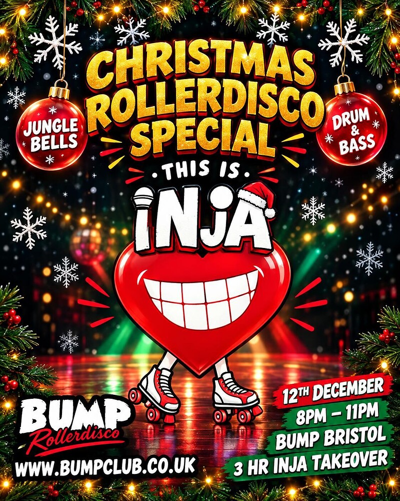 This is Inja Christmas Rollerdisco & Rave Special at BUMP Rollerdisco