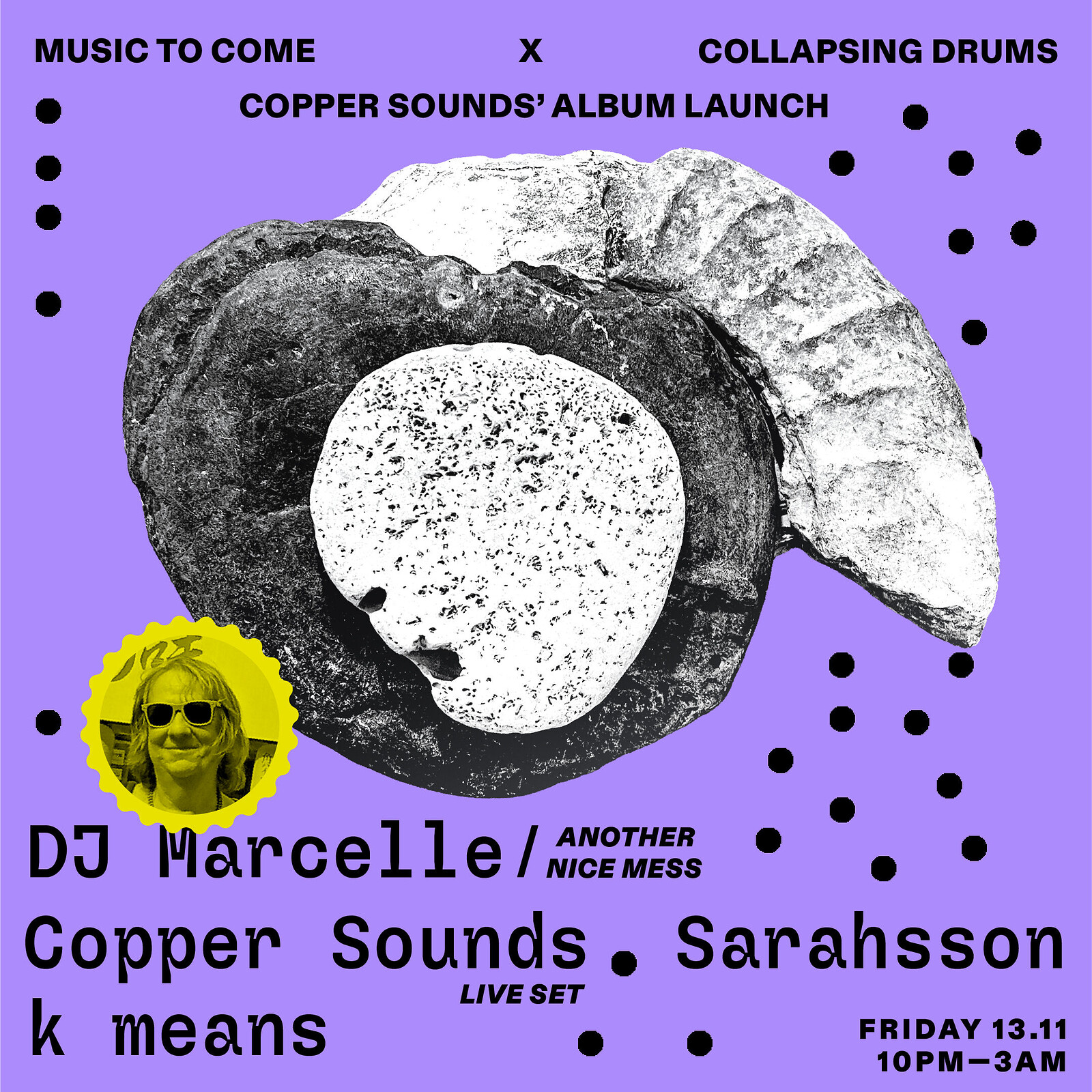 DJ Marcelle, Copper Sounds, k means, Sarahsson at The Island