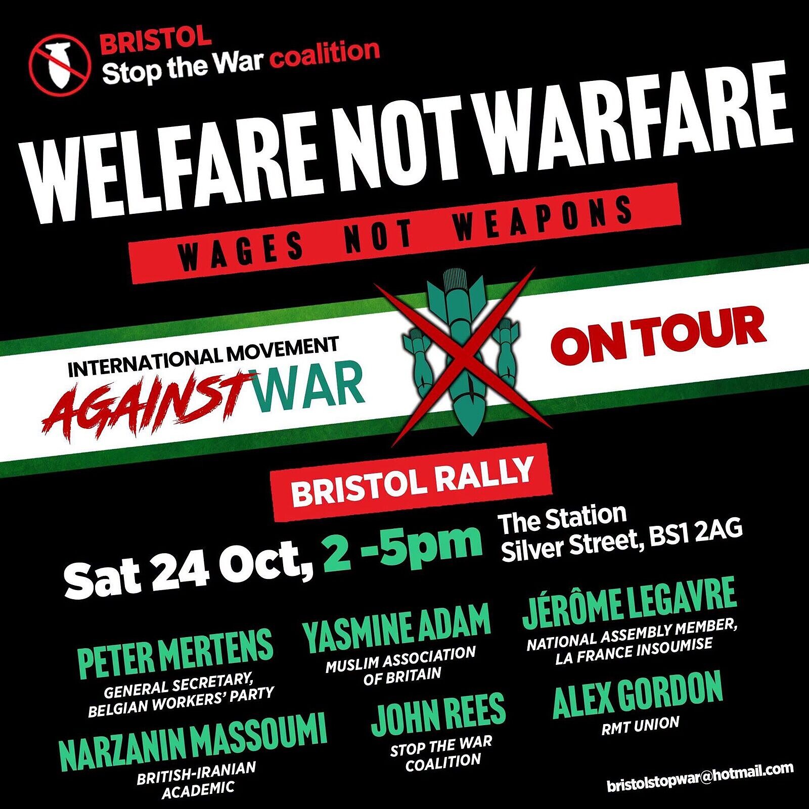 International movement against war - on tour at The Station