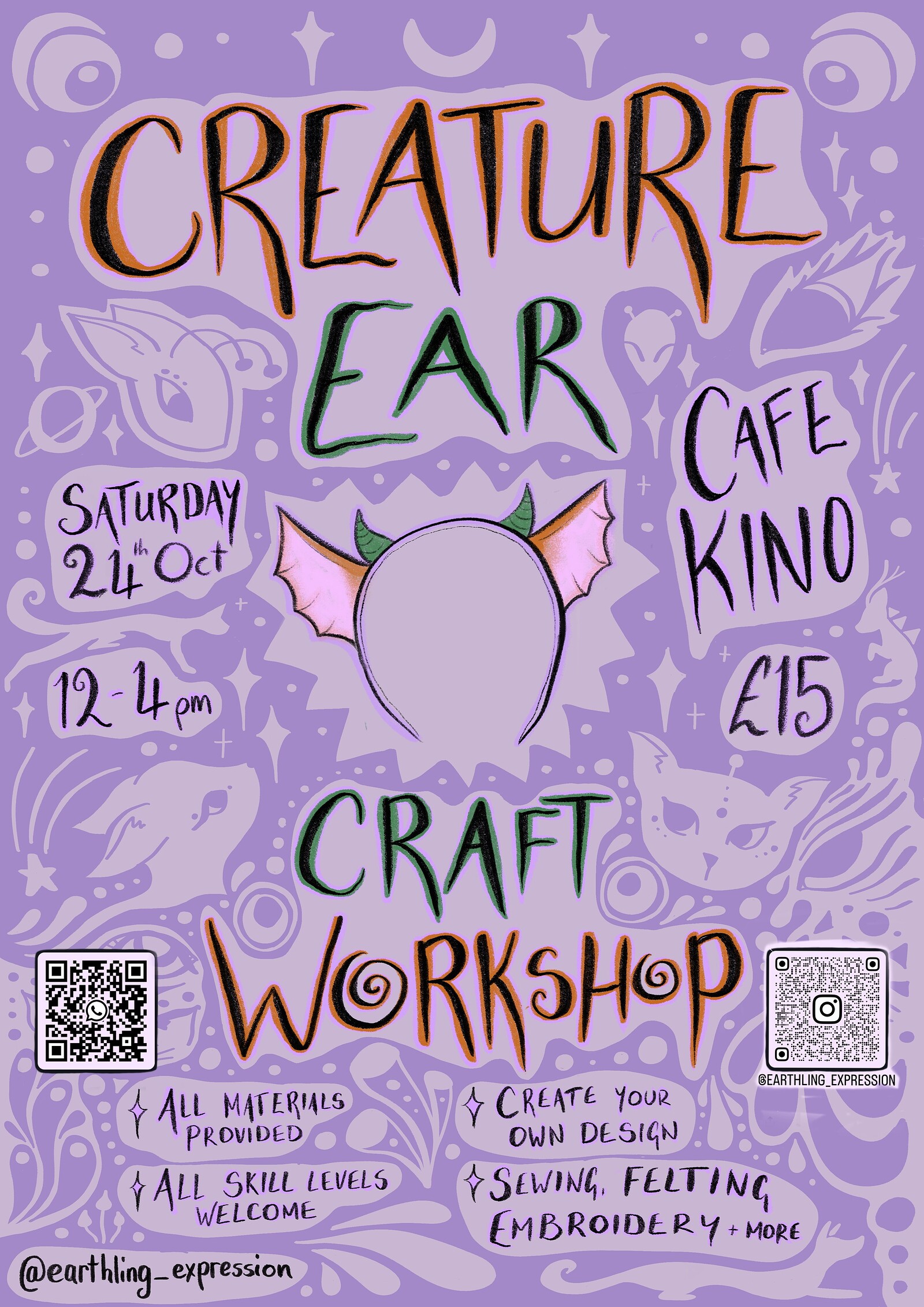 Creature Ear Craft Workshop at Cafe Kino