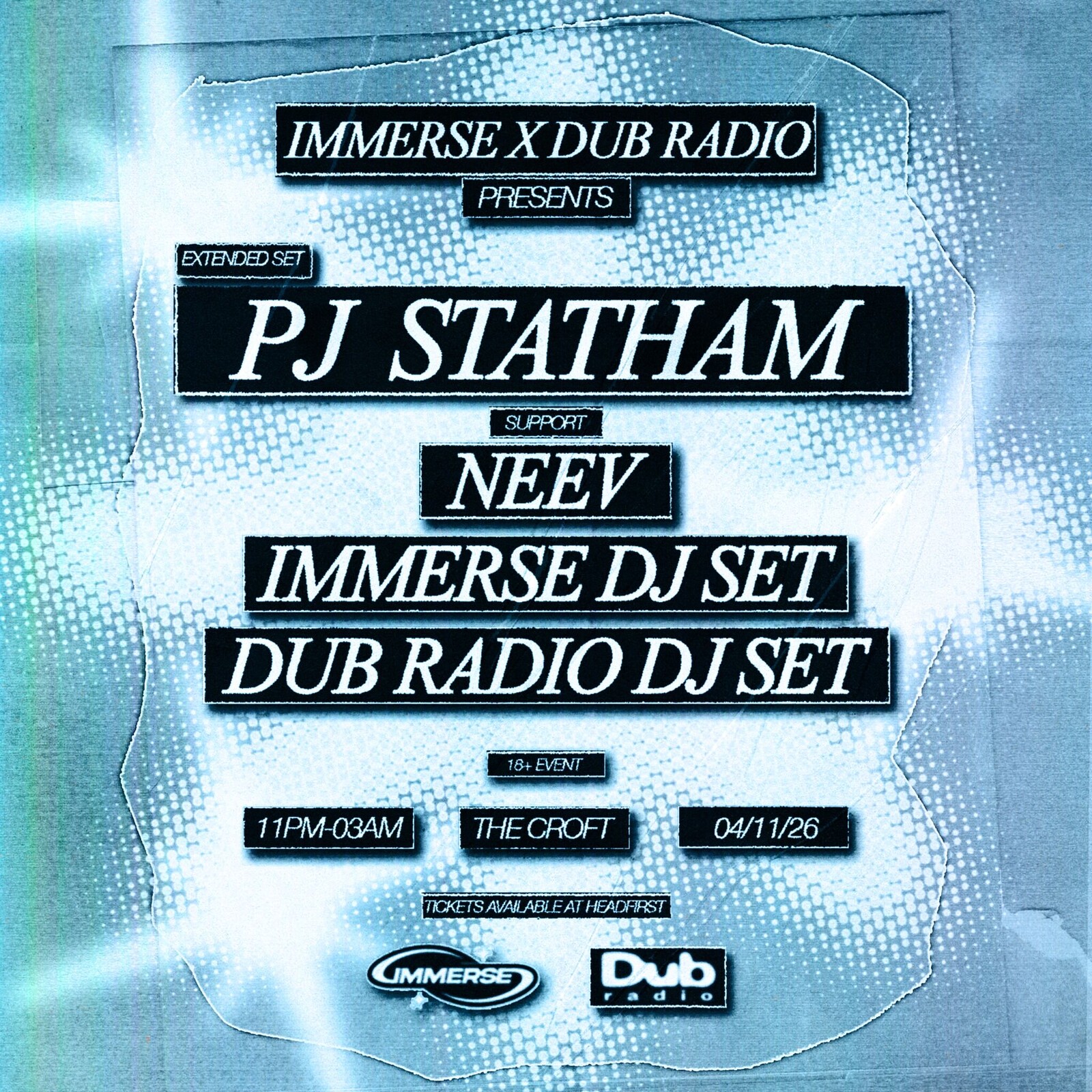 Immerse x Dub Radio: PJ Statham at The Croft