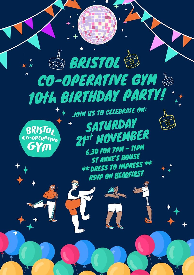 Bristol Cooperative Gym 10th Birthday Party at St Anne's House