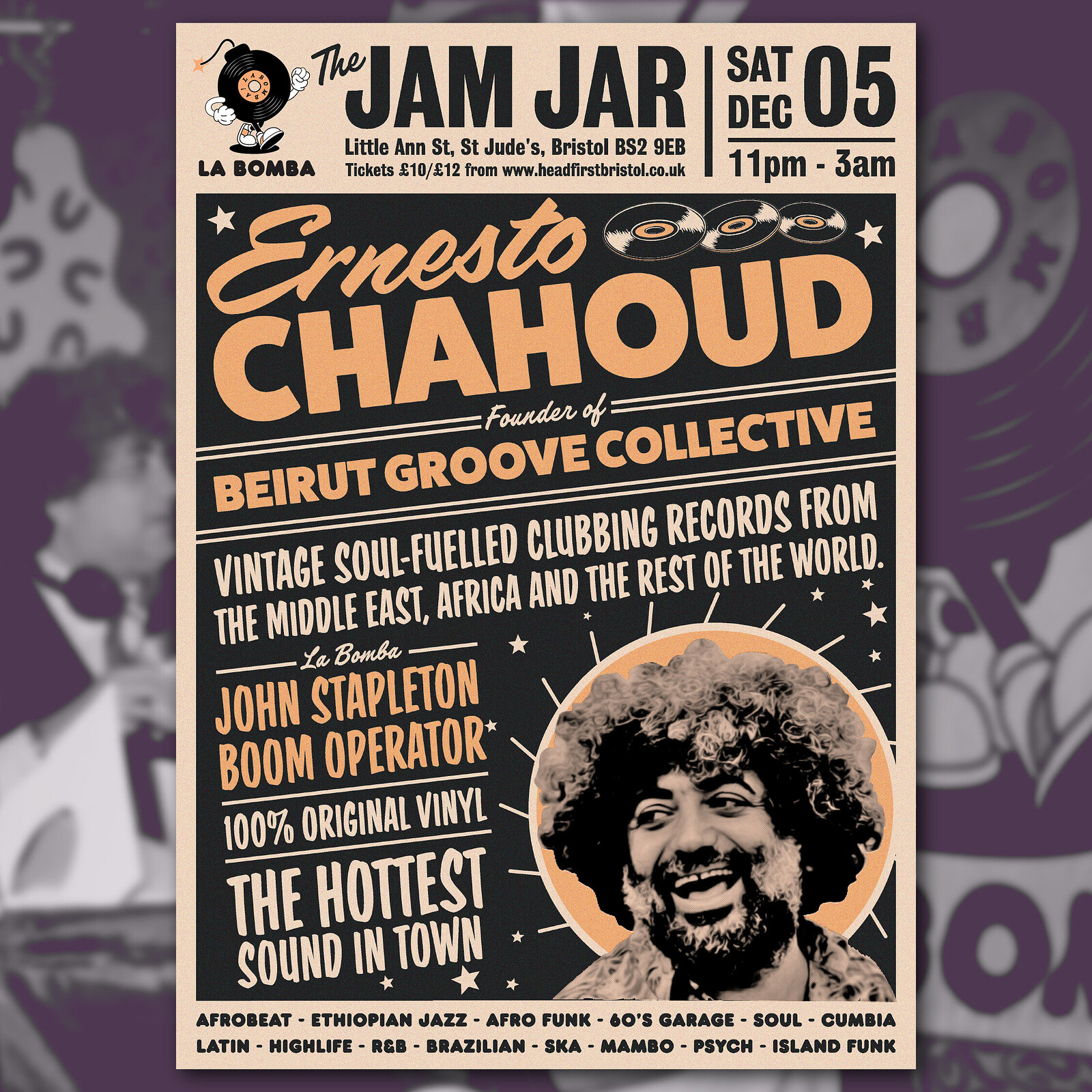 La Bomba present Ernesto Chahoud at The Jam Jar