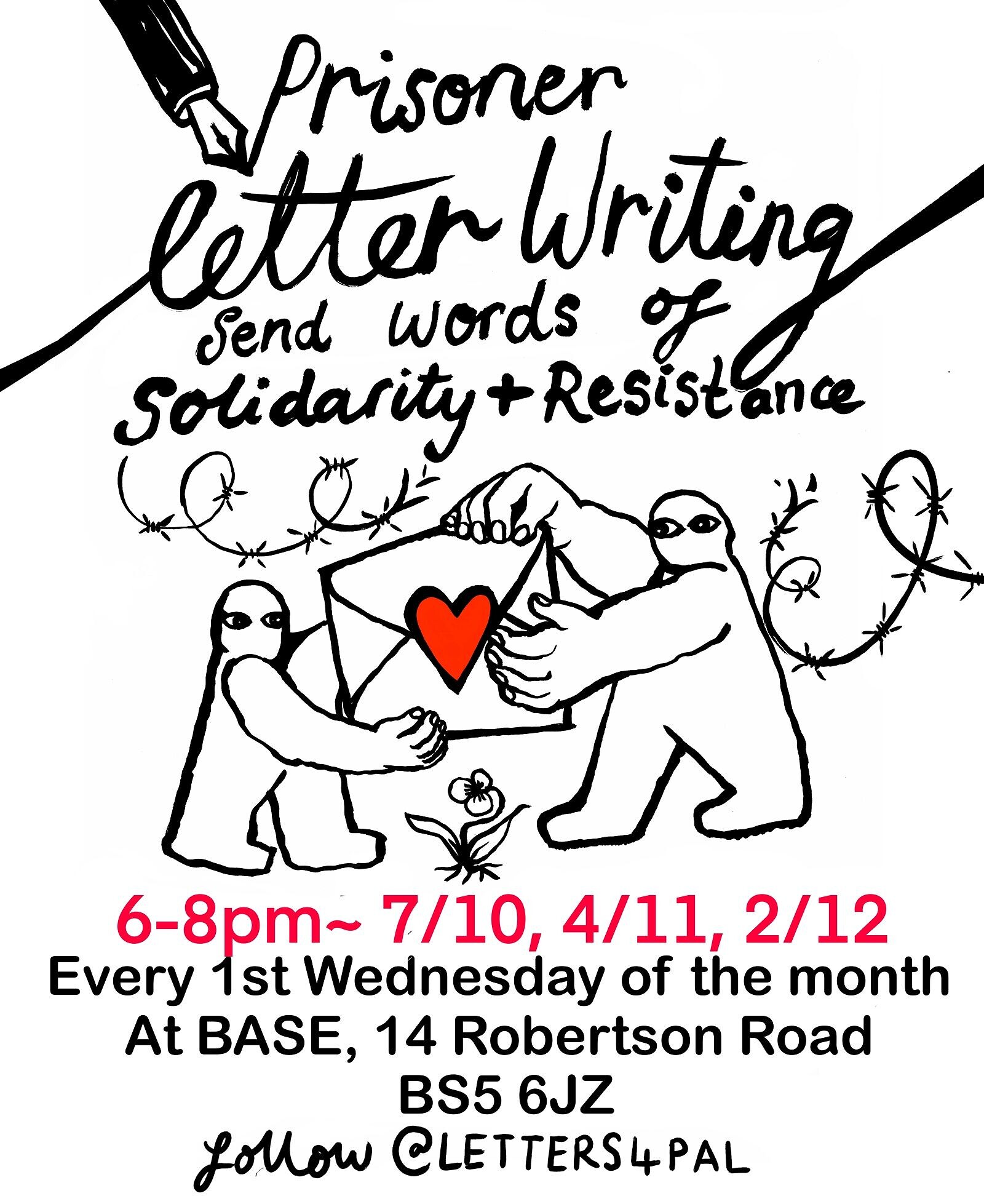 Prisoner Solidarity Letter Writing at BASE Social Centre