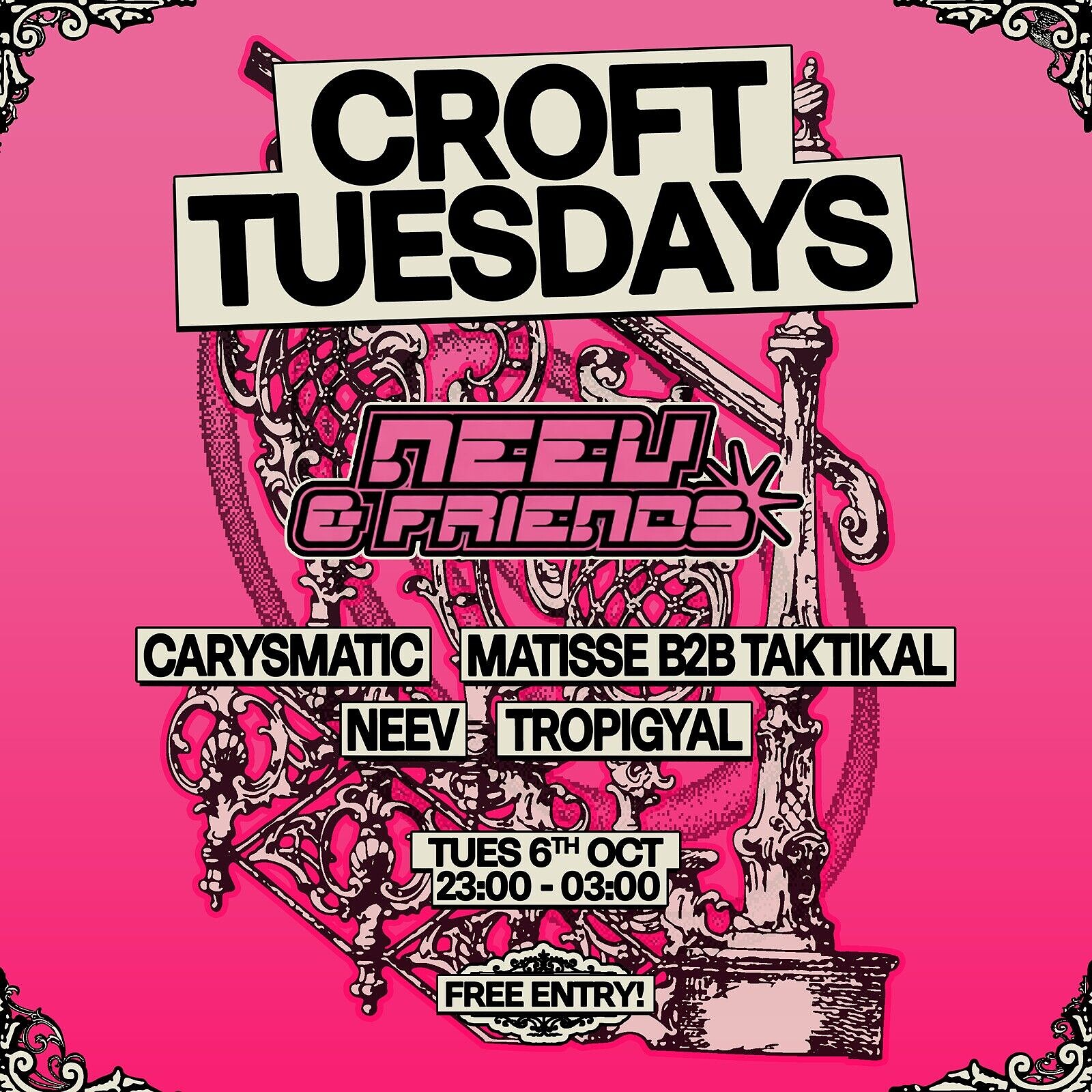 Croft Tuesdays: Neev + Friends w/ Exodus Records, Tropigyal + Neev at The Croft