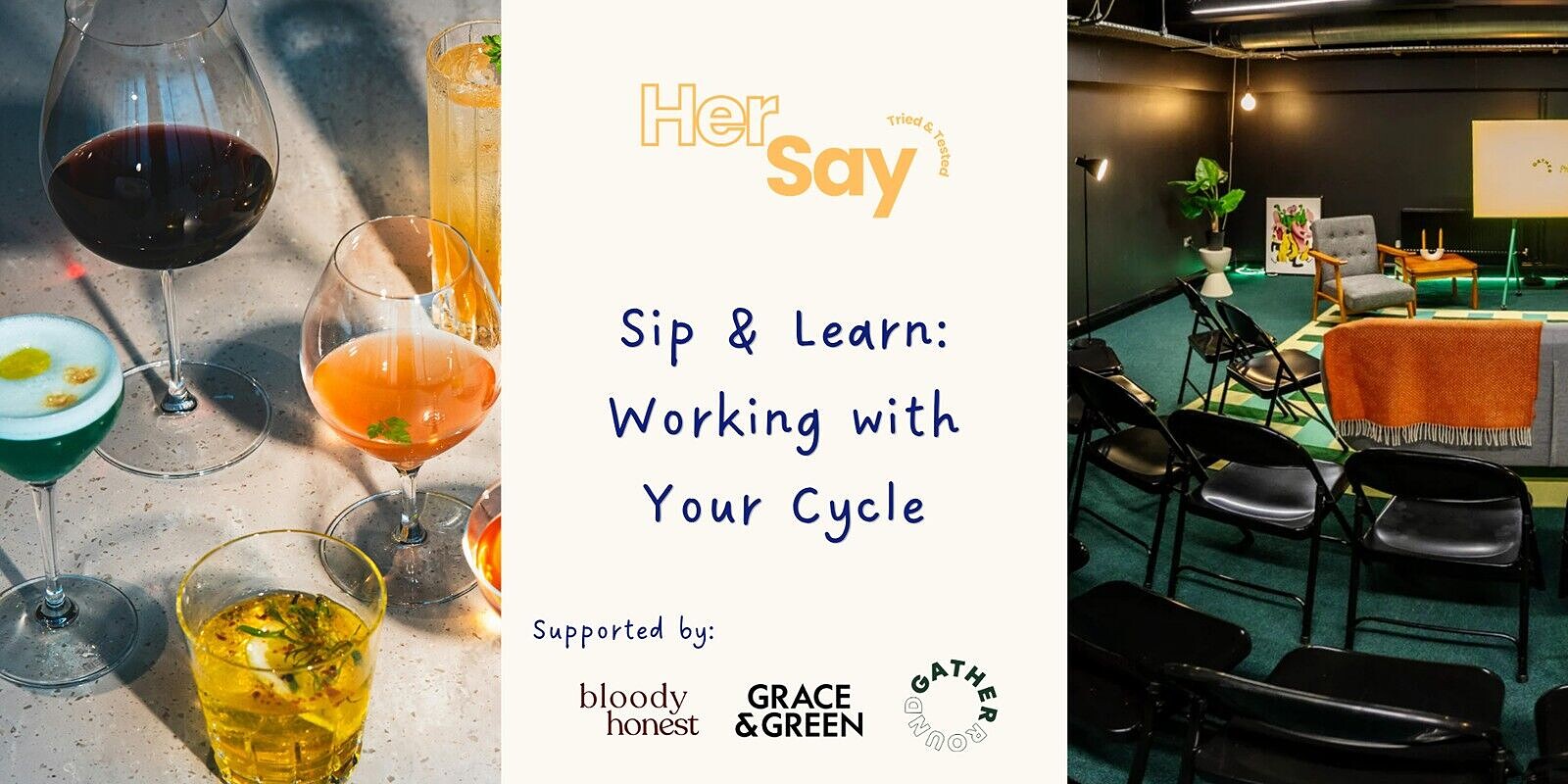 HerSay Sip & Learn: Working With Your Cycle at Gather Round, Brunswick Square