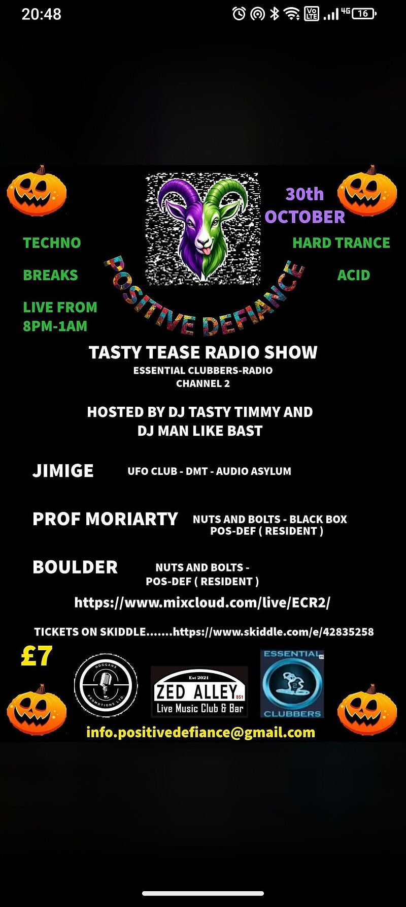 Positive Defiance/Tasty Tease at Zed Alley