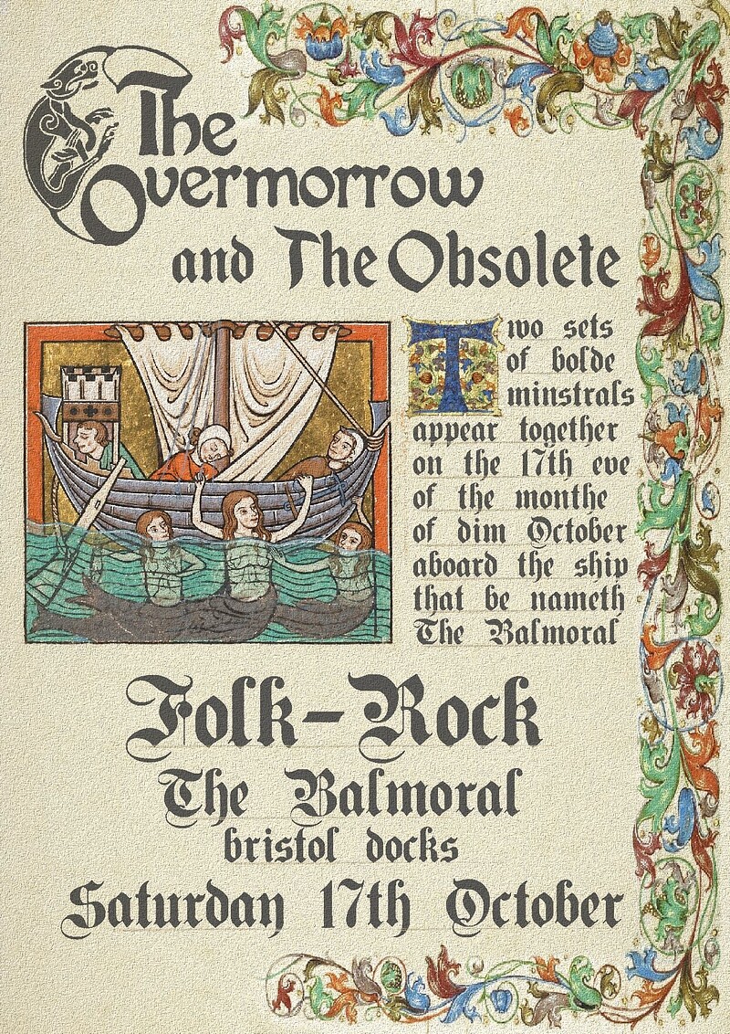 The Overmorrow / The Obsolete at MV Balmoral, Bristol Harbourside.