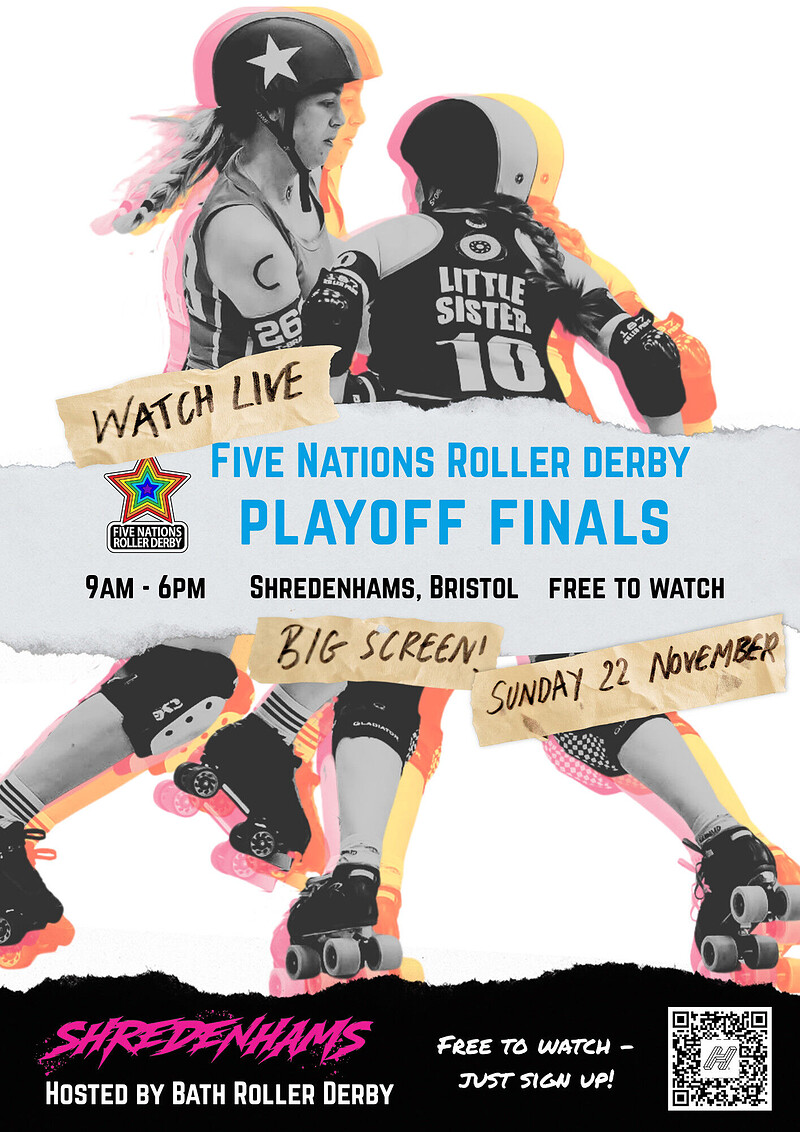 WATCH : 5 Nations Roller Derby FINALS at Shredenhams