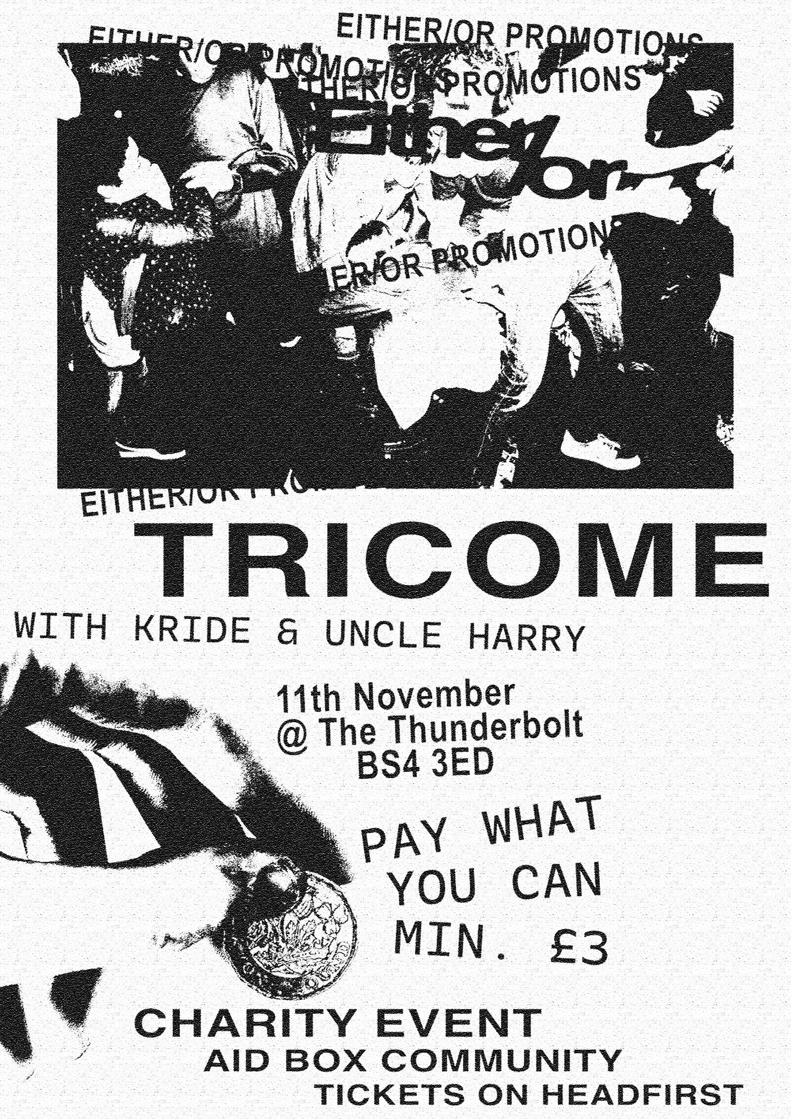 TRICOME Headline- Fundraiser at The Thunderbolt