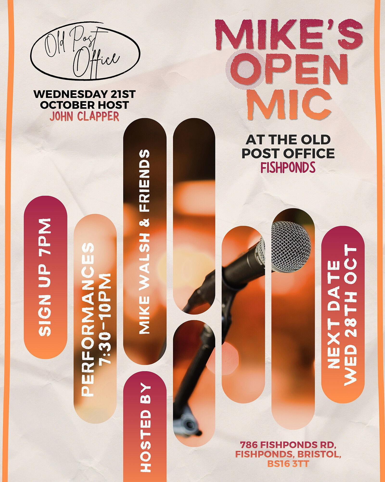 Mike's Open Mic at The Old Post Office at The Old Post Office, Fishponds
