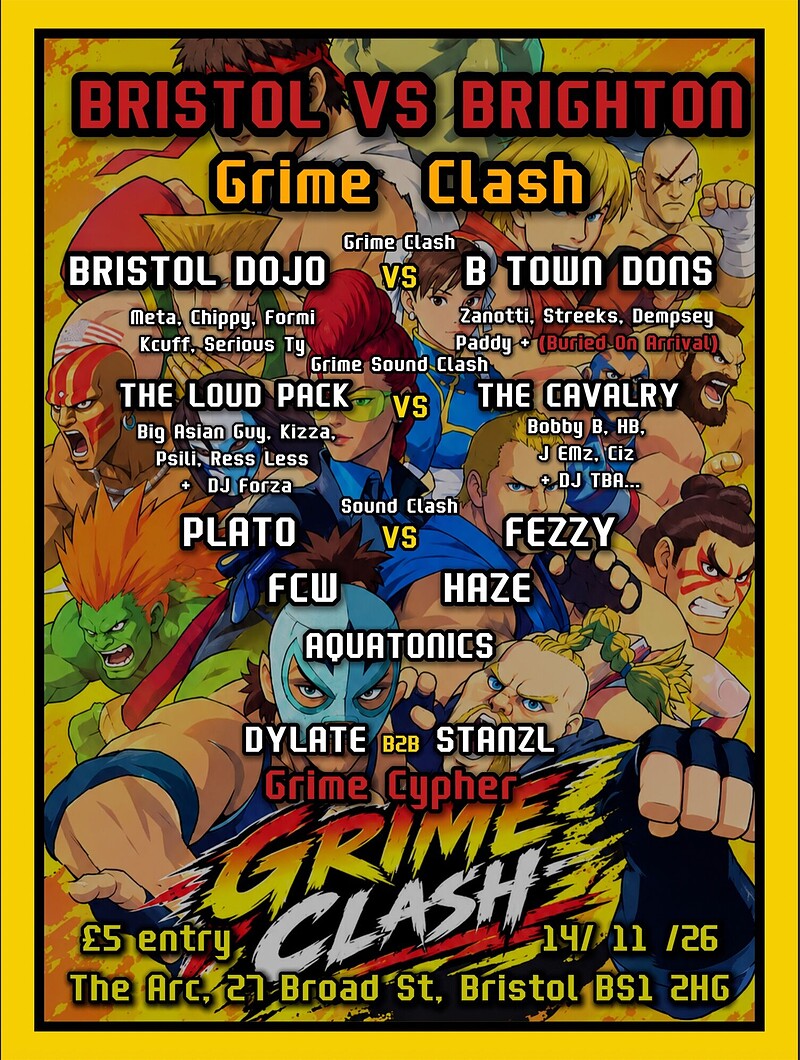 Bristol Vs Brighton Grime Clash at The Arc