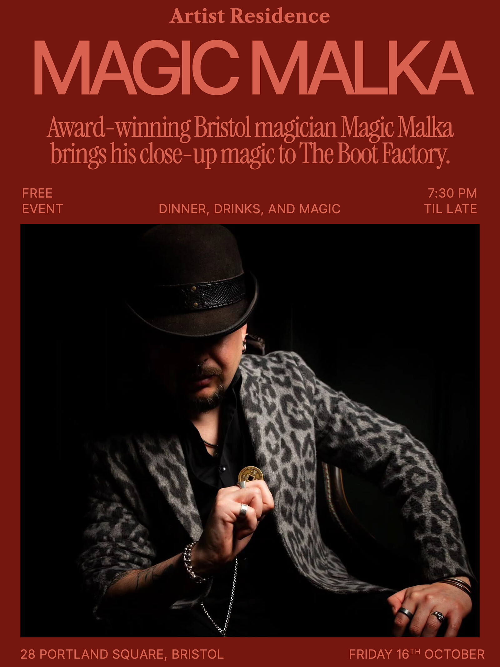 Magic Malka at The Artist Residence at Artist Residence Bristol