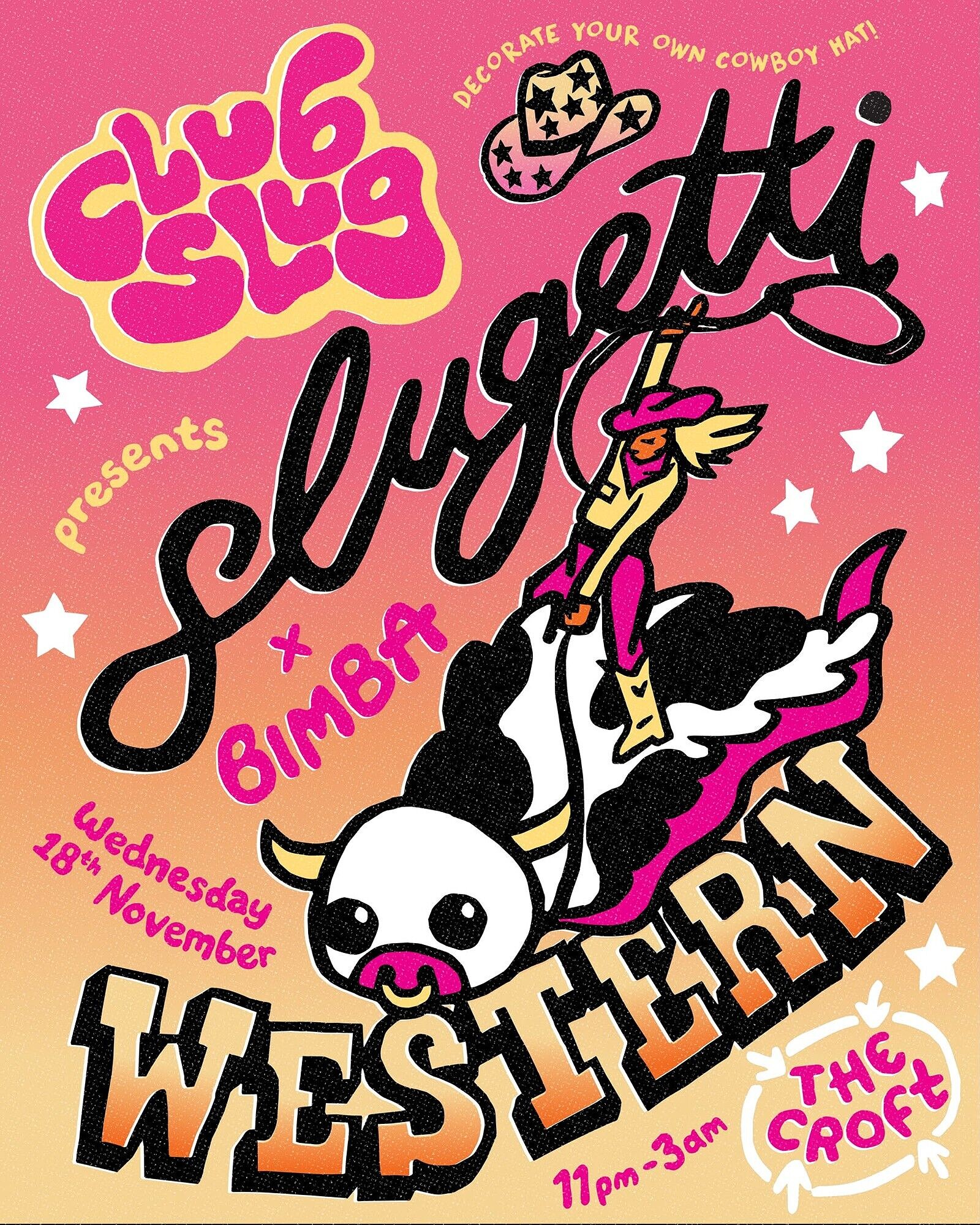 Club Slug Presents: Sluggetti Western w/ Bimba at The Croft