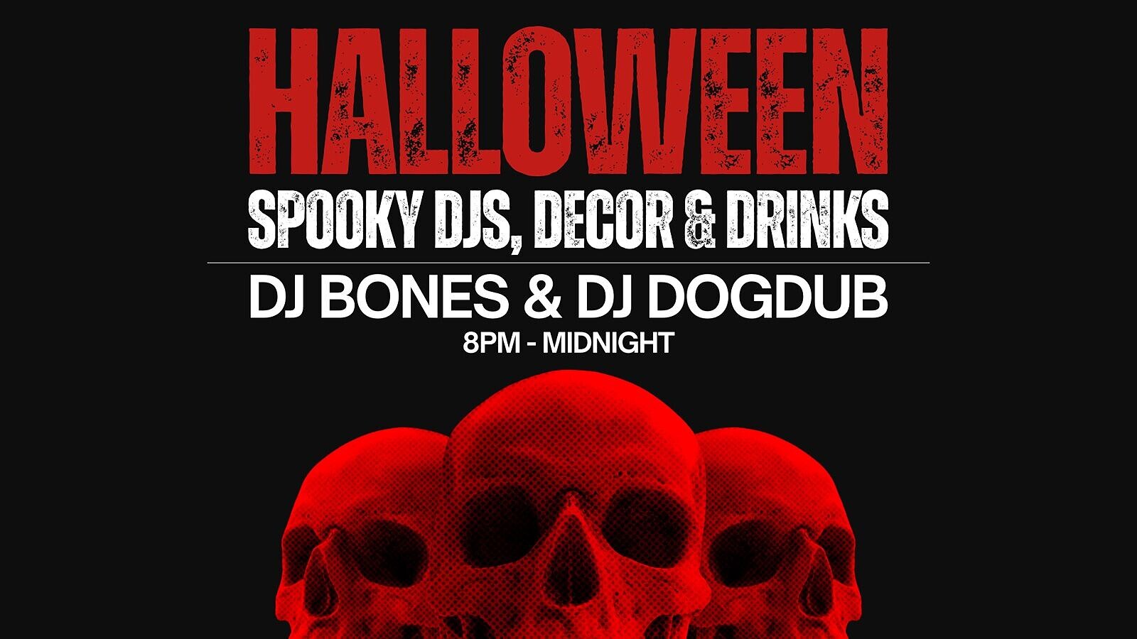 Spooky DJ’s, Decor & Drinks at The Miners Arms at The Miners Arms