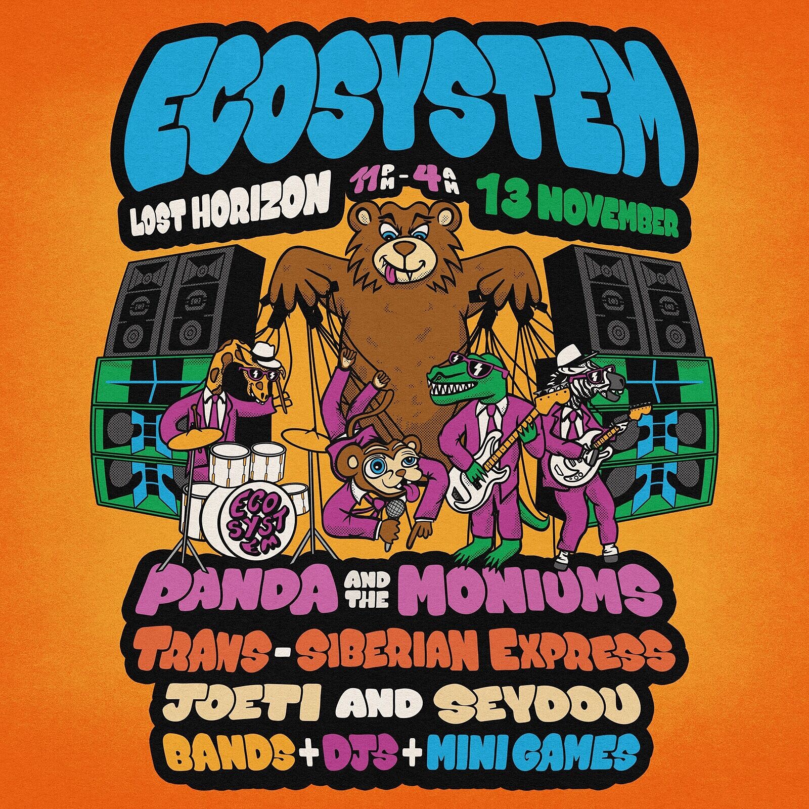 ECOSYSTEM - PANDA AND THE MONIUMS, TRANS-SIBERIAN EXPRESS at Lost Horizon