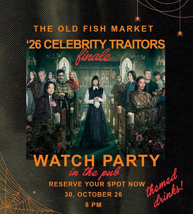 Celebrity Traitors Watch Party in the Pub at The Old Fish Market