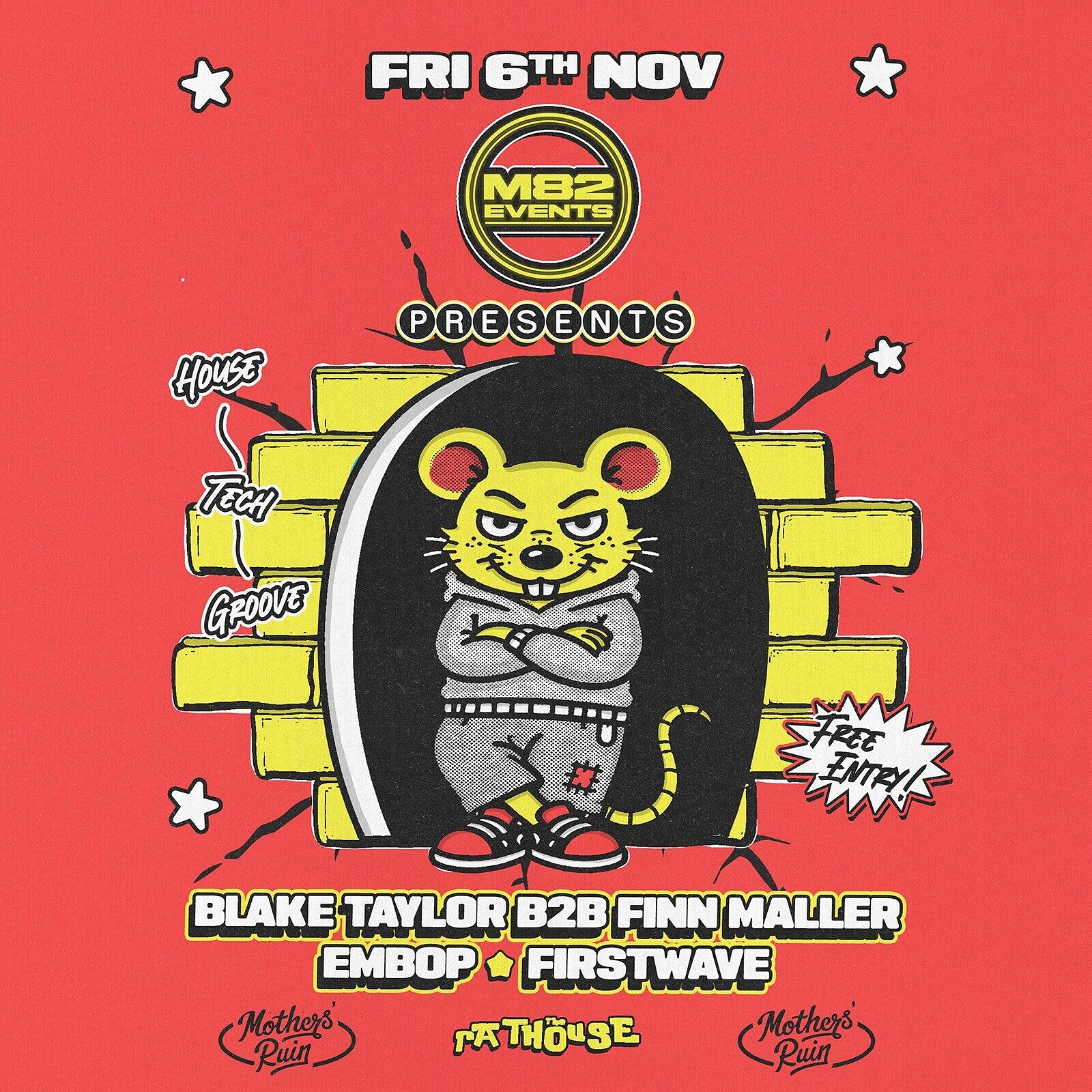 M82: Blake Taylor B2B Finn Maller, EMBOP + Firstwave at The Mothers Ruin